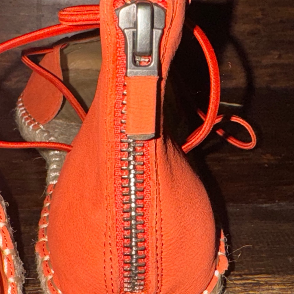 Eileen Fisher Lace Espadrille in orange size 10 - Picture 6 of 6
